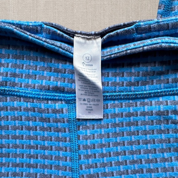 IVIVVA by  Lululemon Girls Blue Gray Digi Weave Rhythmic Full Length Leggings - Picture 5 of 9